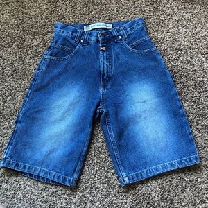 vintage denim cargo shorts